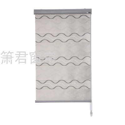 Jacquard Double-Layer Corrugated Soft Gauze Curtain Customized Louver Curtain Office Home Living Room Bedroom Bathroom