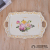 European-Style Rectangular Tray Melamine Relief Tray Household Living Room Water Cup Teacup Tea Tray Snack and Fruit Plate Plate