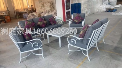 Garden Balcony Courtyard Table and Chair Outdoor Cast Aluminum Occasional Table and Chair Five-Piece Outdoor 