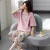 2021 Summer Pajamas Women's Short-Sleeved Cropped Pants Spring and Summer Pure Cotton Thin round Neck Cotton Two-Piece Suit Homewear