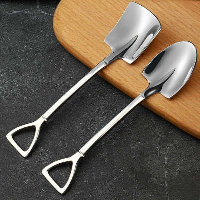 304 Stainless Steel Shovel Spoon Retro Internet Hot Tableware Watermelon Ice Cream Honey Gift Creative Personality Creative Spoon