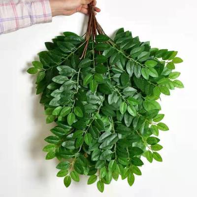 Imitate Leaves Birch Leaf Fake Tree Leaves Indoor Artificial Tree Decoration Plastic Branches Garden Landscape Green Leaf Decoration