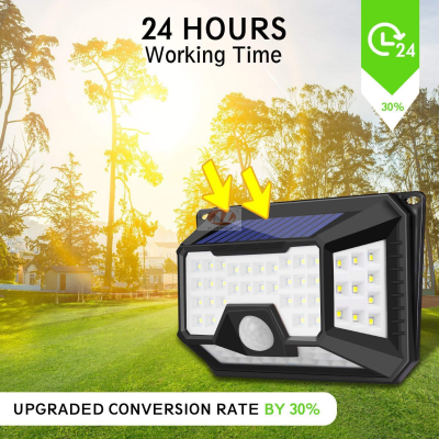 Exclusive for Cross-Border Outdoor LED Lighting Four-Side Solar Human Body Induction Lamp Emergency Wall Lamp Garden Lamp