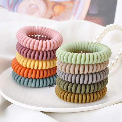 Matte Large Phone Line Hair Ring Women's Hair Rope Simple Rubber Band Tie Hair Online Influencer Head String South Korea Dongdaemun