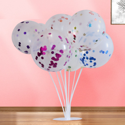 Sequin Balloon Push Scan Code Small Gift Holiday Wedding Celebration Decoration Confession Balloon Paper Scrap Transparent Rubber Balloons