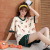 Tiru Xin Pajamas Women's Summer Short Sleeve Shorts Suit Korean Style Sweet Student Knitted Cotton Ladies' Homewear Wholesale