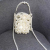 Handmade Beaded Hollow Pearl Bag Finished Fashion Small round Handbag DIY Woven Bag Solid Color Crossbody Phone Bag