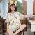 Tiru Xin Pajamas Women's Summer Short Sleeve Shorts Suit Korean Style Sweet Student Knitted Cotton Ladies' Homewear Wholesale
