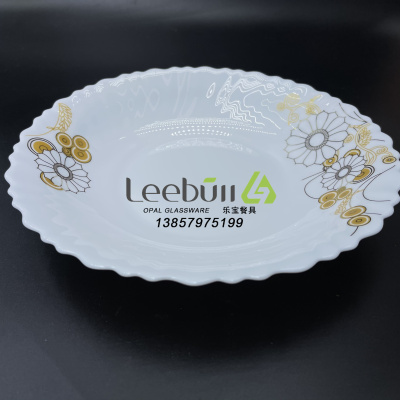 White Jade Glass Tempered Glass Cutlery Plate Bowl Plate Decals Parts