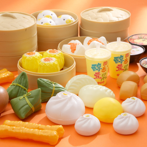 one-piece delivery simulation steamer breakfast toys play house steamed buns steamed buns boys and girls kitchen 0-6 year-old toys