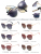 95802 Magnetic Suction Clip Glasses Driver Polarized Sunglasses One Mirror Dual-Use Metal Glasses Anti-Blue Light Glasses