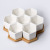 Simple White Creative Ceramic Small Six-Side Hexagonal Succulent Flower Pot Coats Seven with Bamboo Tray Combination Set