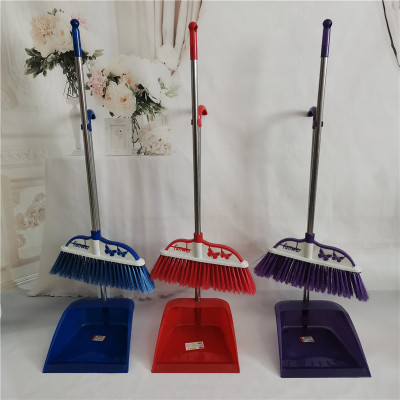 Stainless Steel Broom Dustpan Set Plastic Broom Dustpan Combination Household Cleaning Set Ten Yuan Store Broom Set Sweep