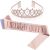 Cross-Border Hot Selling Birthday Party Etiquette Belt Rose Gold Birhtday Girl Birthday Shoulder Strap Headband Set