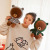 Factory Supply Cute Sweatshirt Brown Bear Plush Toy Toy Bear Sleeping Pillow Gifts for Girlfriend Doll