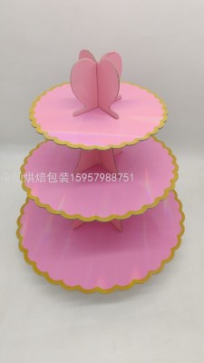 Solid Color Three-Layer Cake Stand