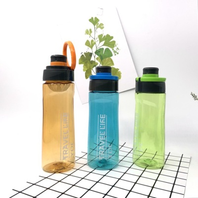New Plastic Water Bottle Tumbler Portable Creative Large Capacity Student Female Sports Tea Cup Advertising Customization