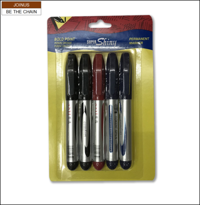 Permanent Marker Pen Bold Point Super Shiny 5pcs AF-3483-3