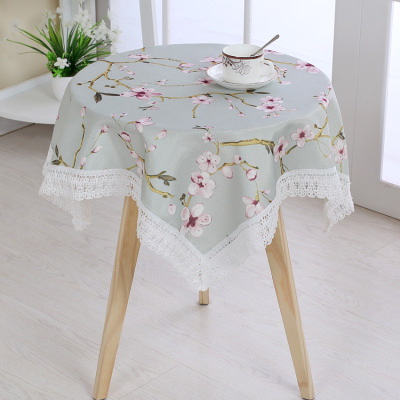 Tablecloth Square Tablecloth Coffee Table Small round Table Tablecloth Fabric Cotton and Linen Small Fresh Book Table Cloth Rectangular