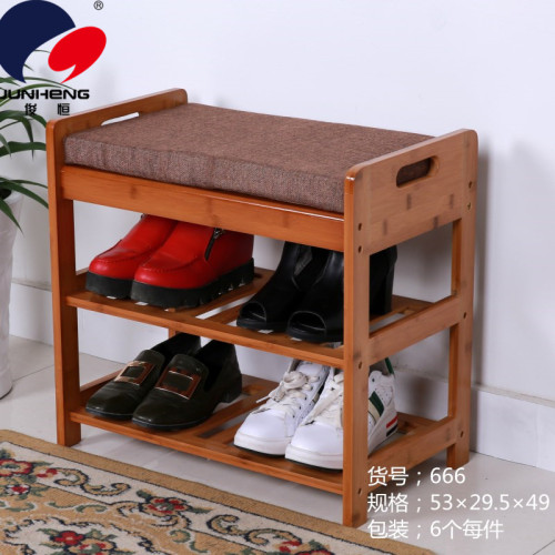 shoe changing stool doorway locker sofa shoe testing cabinet european modern and simple solid wood two-layer footstool