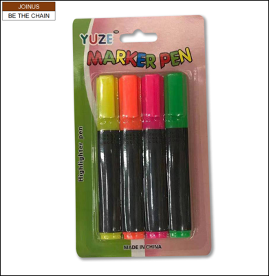  Highlighter Pen Marker Pen Fluorescent 4pcs AF-3483-12