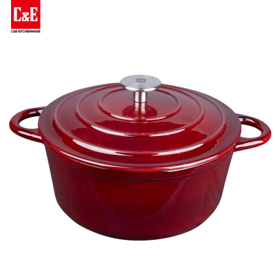 24cm Diameter Enamel Cast Iron Pot, Stew Pot Soup Pot, Creative Kitchenware