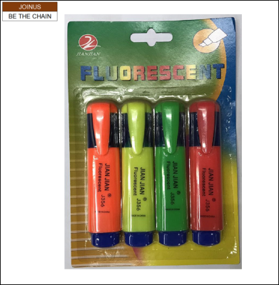 Highlighter Pen Marker Pen Fluorescent 4pcs AF-3483-17