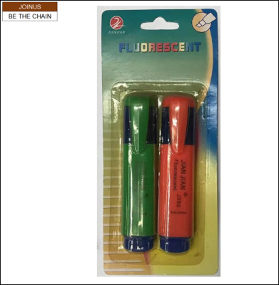  Highlighter Pen Marker Pen Fluorescent 2pcs J356 AF-3483-18