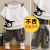 Boys Summer Suit 2021 New Western Style 1 Boy Clothes Fashionable 3-Year-Old Baby Summer Short Sleeve Two-Piece Suit