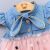 574 Children's Clothing Wholesale Baby Girl Denim Flounced Sleeve Dress Princess Five-Pointed Star Mesh Cute Sweet Dress Consignment