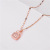 Internet Celebrity Same Style Japanese and Korean Style Full Diamond H Letter Bag 18K Rose Gold Necklace Female Handbag Clavicle Chain Female