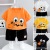 Boys and Girls 2021 New Summer Suit Western Style Children's Summer Clothing Short Sleeve Two-Piece Suit Baby Children Clothes Fashion