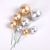 10 Pack Golden Balls Sliver Beads Cake Ornament Ball Plug-in Wedding Birthday Cake Blue Pink Ball Decoration Supplies