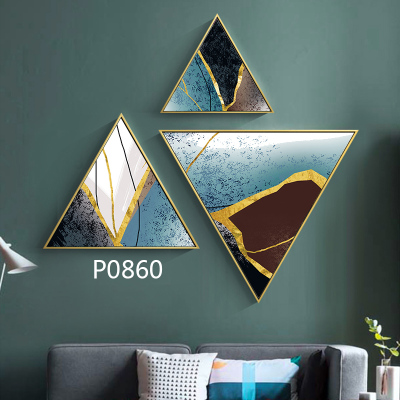 Decorative Painting Frameless Painting Triangle Set Painting Family Hotel Decorative Painting