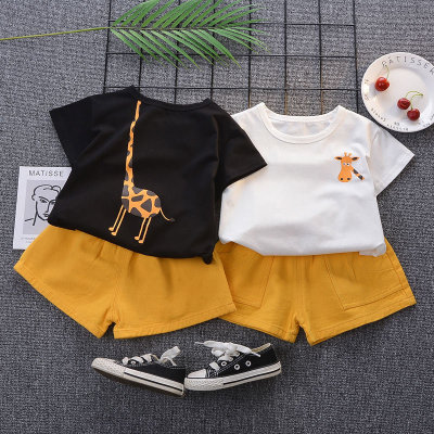 Baby Suit 2021 New Summer Boys Girls Summer Clothes Children's Clothing Summer Western Style Fashion Boy Two-Piece Suit