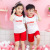 Size 100-160 Children's Summer Clothing Homewear Children's Short-Sleeved Suit Children T-shirt Pajamas Boys and Girls Short Sleeve Suit