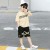 Child and Teen Boys Suit Summer 2021 New Western Style Summer Children's Baby Boy Short Sleeve Overalls Two-Piece Suit Fashion