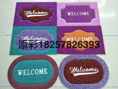 TIANCAI  Two-Color Door Mat PVC Door Mat Color Foreign Trade Door Mat Resist Dirt Anti-Slip Carpet