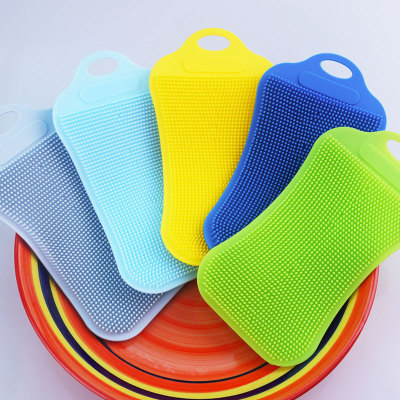 Spot Silicone Cleaning Brush Kitchen Cleaning Supplies Wholesale Dish Brush Marvelous Pot Cleaning Accessories Fruit Brush Silicon Dishwashing Brush