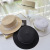 French Romantic Straw Hat Female Flat Top M Letter White Top Hat Female British Sun Protection Seaside Vacation Sun Hat Tide