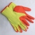 Orange Rubber Protective Gloves Non-Slip Domestic Sales Spot Foreign Trade Orders Coated Palm Dipped Wrinkles Custom Logo Printing