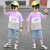 Boys' Short-Sleeved Suit 2021summer New Handsome Children's Clothing Baby Korean Style Clothes Children's Summer Clothing Two-Piece Suit