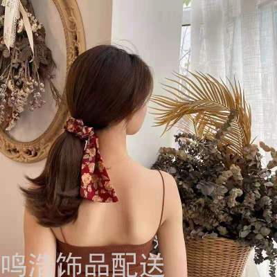  Net Red Leather Cover Rubber Band Hair Rope Headdress Cute Girl Hair Band Korean Hair Ring Hair Rope Simple Hair Tie