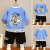 Boys' Suit 2021 Summer New Medium and Big Children Korean Style Boy Fashion Cartoon Short Sleeve Two Pieces One Piece Dropshipping