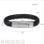 Factory Direct Sales Can Be Customized Related Products European and American Hot Stainless Steel Handmade Woven Leather String Men's Bangle Bracelet