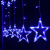 Christmas LED Colored Lamp Christmas Five-Pointed Star Luminescent Lamp Christmas Decoration Supplies (220V Plug-in)