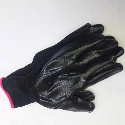 Manufacturer Nitrile Impregnated Protective Gloves 13-Pin Nylon Coated Palm Thick Thin Section Can Be Printed and Invoiced According to Customer Requirements