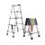 Aluminum Alloy Thickened Equilateral Herringbone Telescopic Ladder