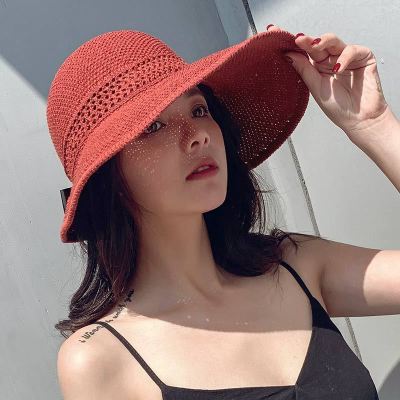 New Hat Female Summer Korean Style Sun Hat Travel UV Protection Sun Hat Sun Protection Visor Cap Straw Hat Wholesale