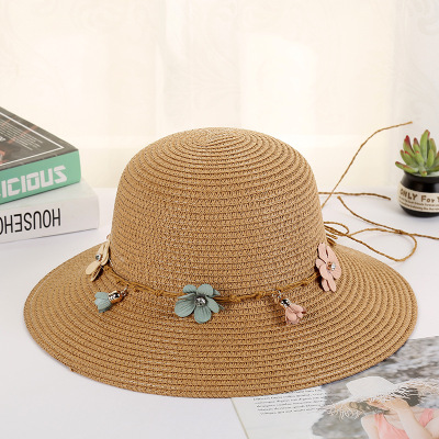 Hat Women's Summer Straw Hat Vacation Travel Bucket Hat Outdoor Beach Sun Hat Seaside Sunshade Straw Hat Wholesale